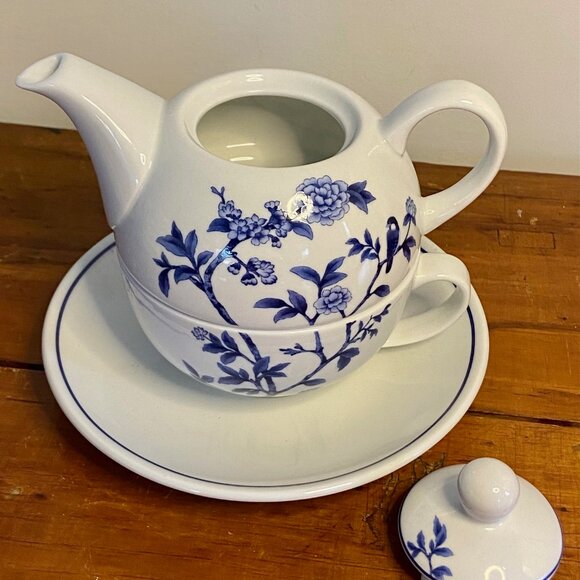 Blue & White Tea Pot, Mug, and Saucer by CELEBRATE IT - Picture 2 of 10